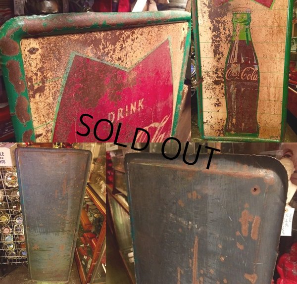 画像2: Vintage Coca-Cola Fish Tail Tin Sign (DJ212)  (2)