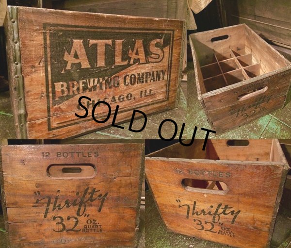 画像2: Vintage ATLAS Crate Wooden Box (DJ211)  (2)