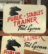 画像2: Vintage PUBLIC-STABLES TRAINER Sign (DJ195) (2)