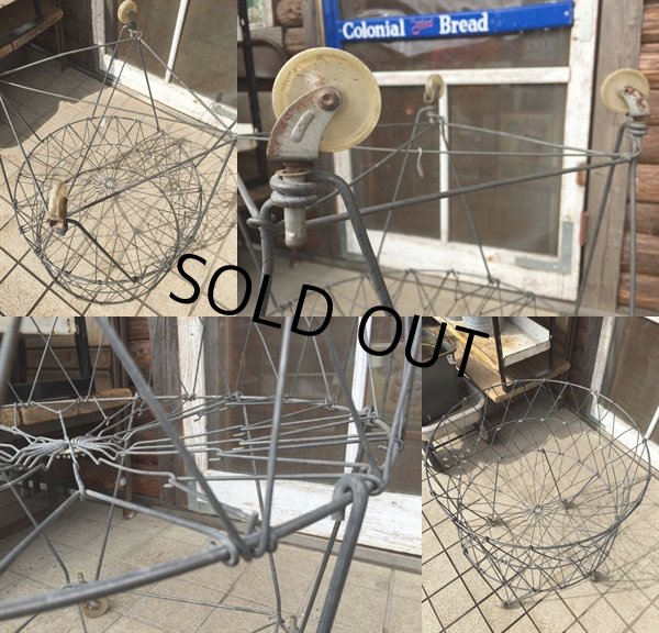 画像3: Vintage Iron Laundry Basket (DJ242) (3)