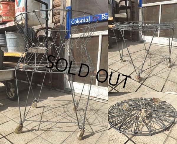 画像2: Vintage Iron Laundry Basket (DJ242) (2)