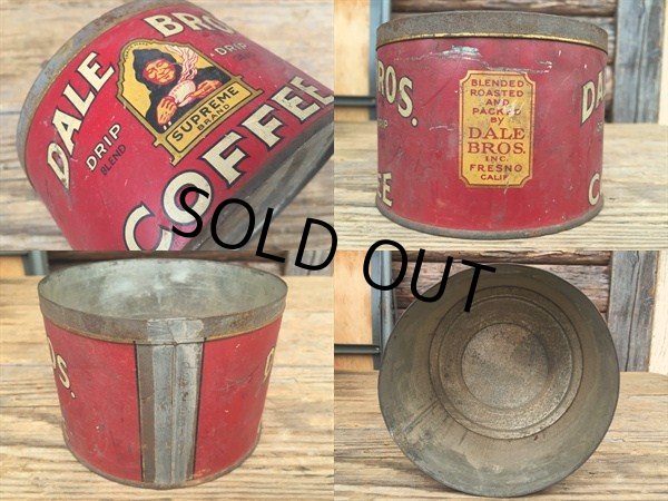 画像2: Vintage DALE BROS Coffee Tin Can #S (DJ250) (2)