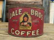 画像1: Vintage DALE BROS Coffee Tin Can #S (DJ250) (1)