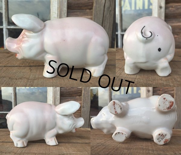 画像3: Vintage Pig Ceramic Bank Statue (DJ301) (3)