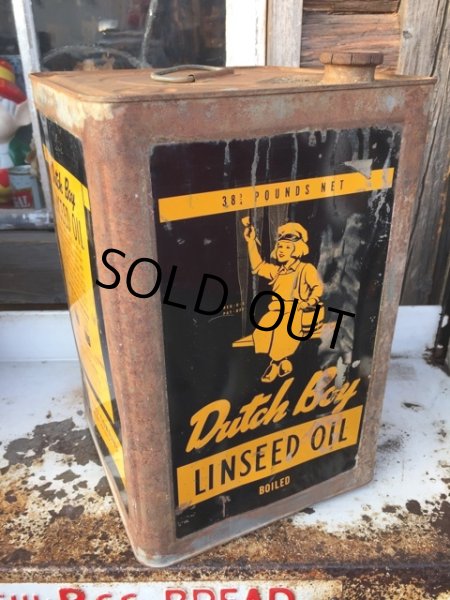 画像1: Vintage Dutch Boy Linseed Oil 38 Pound Can (PJ278) (1)