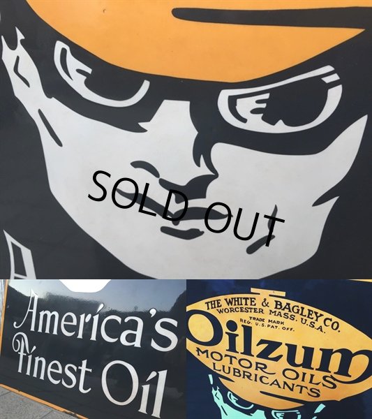 画像2: Vintage OILZUM MOTOR OILS Porcelain Sign (DJ341) (2)