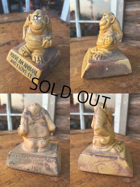 画像2: 70s Vintage Message Doll / YOU'RE AN ANIMAL ... (DJ349) (2)