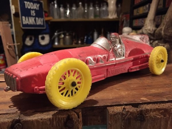 画像1: Vintage AUBURN Rubber Toy Race Car (DJ378) (1)