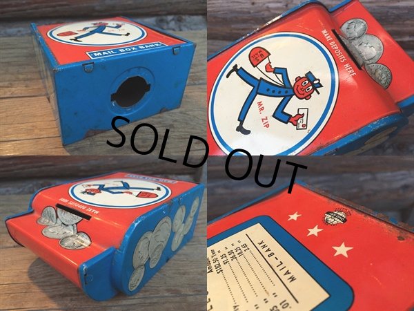 画像3: Vintage Ohio Art Mailbox Tin Bank MR ZIP (DJ466) (3)