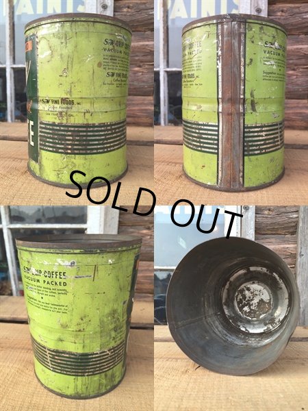 画像2: Vintage S and W Coffee Can Two Pounds (DJ472) (2)