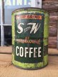 画像1: Vintage S and W Coffee Can Two Pounds (DJ472) (1)