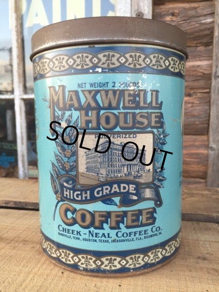 画像1: Vintage Maxwell House Coffee Can Two Pounds #H (DJ478) (1)