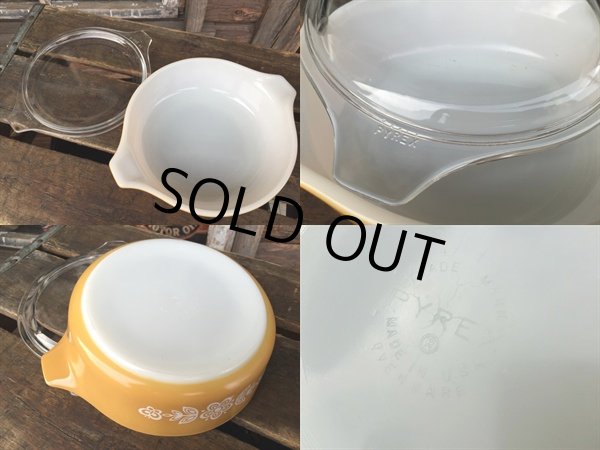 画像3: Old Pyrex Casseroles Golden Butterfly (DJ629） (3)