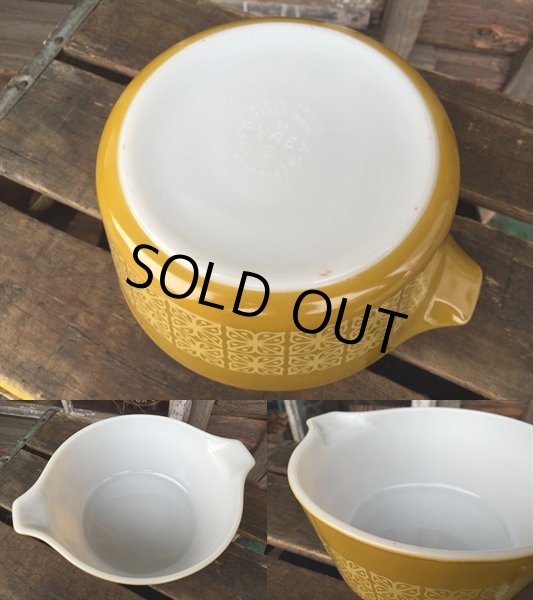 画像3: Old Pyrex Casseroles Double Square Flower (DJ631） (3)