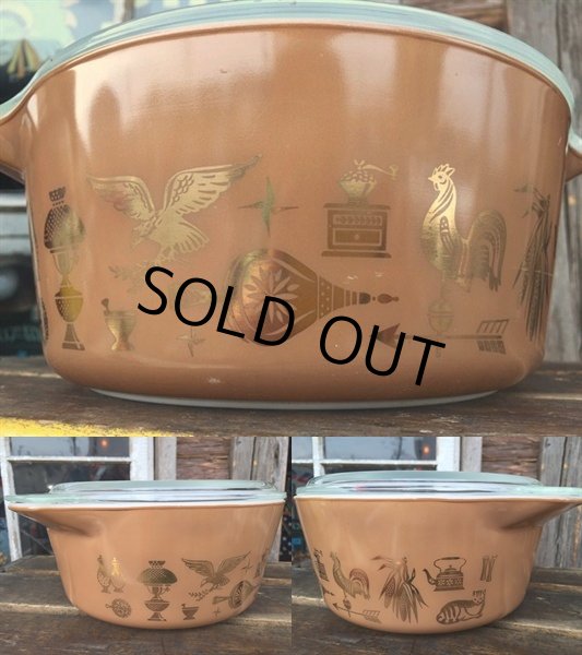 画像2: Old Pyrex Casseroles Early American #L (DJ632） (2)