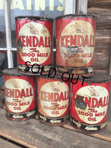 画像1: SALE Vintage Oil Can / Kendall The 2000 MILE OIL (DJ702)  (1)