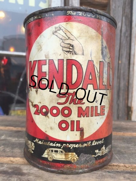 画像2: SALE Vintage Oil Can / Kendall The 2000 MILE OIL (DJ702)  (2)