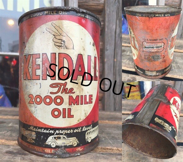 画像3: SALE Vintage Oil Can / Kendall The 2000 MILE OIL (DJ702)  (3)