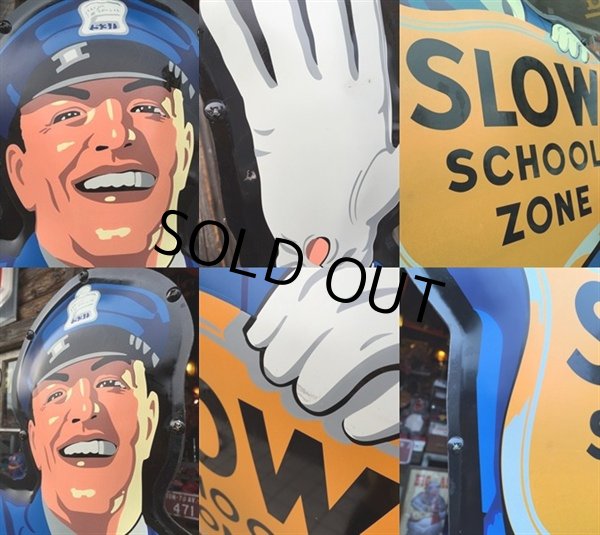 画像2: Vintage Police Man School Zone Sign (DJ691) (2)
