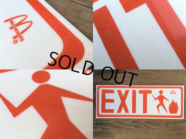 画像2: Vintage McDonald's EXIT Store Display Sign (DJ754） (2)