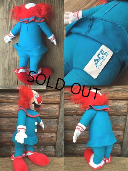 画像2: 80s Vintage Bozo The Clown ACE Plush Doll (DJ774) (2)
