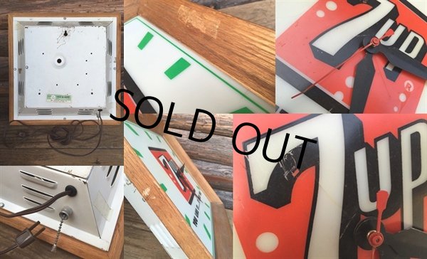 画像2: Vintage 7UP Lighted Sign Wall Clock (DJ811) (2)