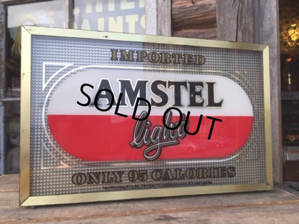 画像1: Vintage Amstel Light Beer Light Up Sign Wall Lamp (DJ813) (1)
