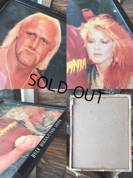 画像2: Vintage Hulk Hogan x Cyndi Lauper W/Frame (DJ845) (2)
