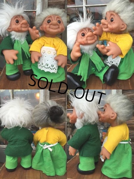 画像2: 70s Vintage Dam Troll / Grandpa&Grandma Set (DJ862) (2)