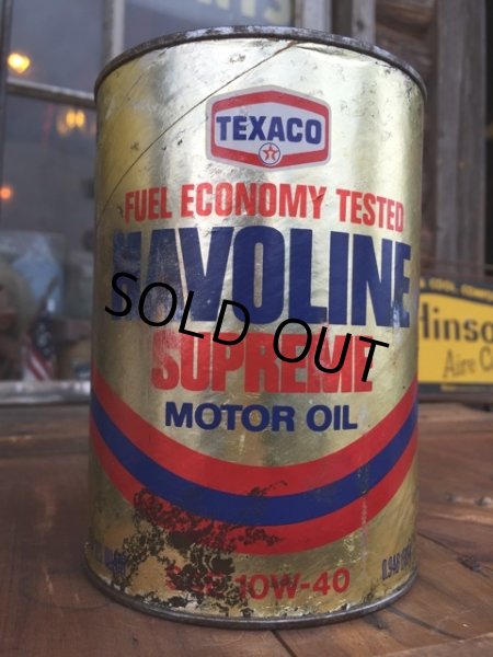 画像1: SALE！ Vintage TEXACO HAVOLINE 1 Quart Motor Oil Can (DJ888)  (1)