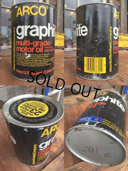 画像2: SALE！ Vintage Arco 1 Quart Motor Oil Can (DJ884)  (2)
