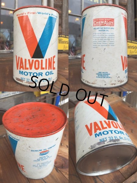 画像2: SALE！ Vintage Valvoline 1 Quart Motor Oil Can (DJ869)  (2)