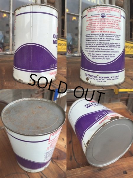 画像2: SALE！ Vintage TEXACO 1 Quart Motor Oil Can (DJ890)  (2)