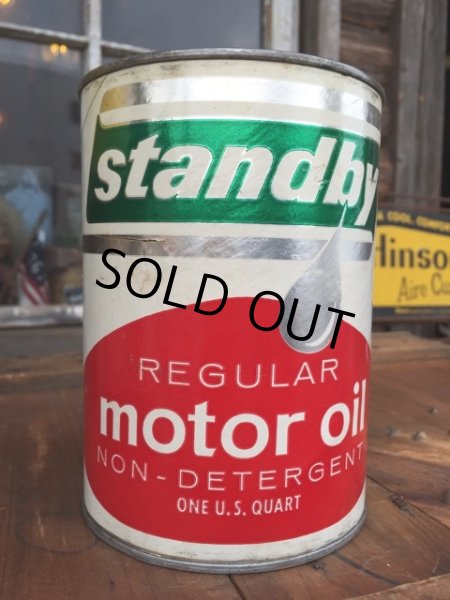 画像1: SALE！ Vintage Standby 1 Quart Motor Oil Can (DJ882)  (1)