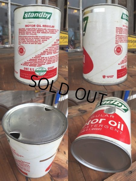 画像2: SALE！ Vintage Standby 1 Quart Motor Oil Can (DJ882)  (2)