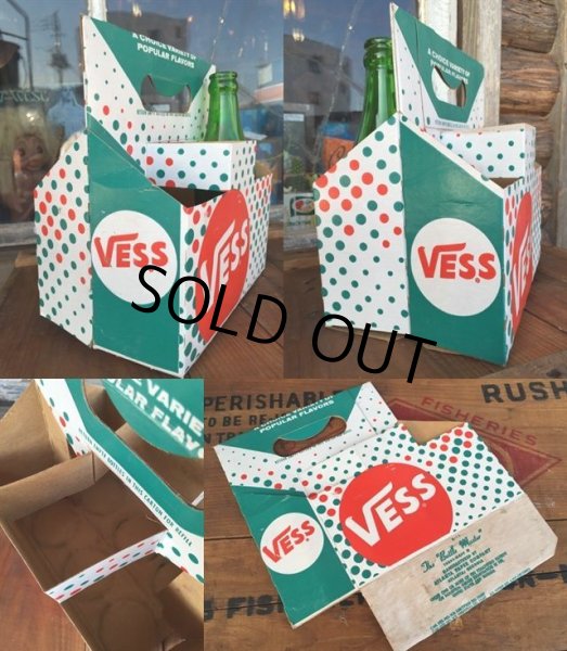 画像2: Vintage Soda 6-Pac bottles Cardboard carrying case / Vess (DJ906) (2)