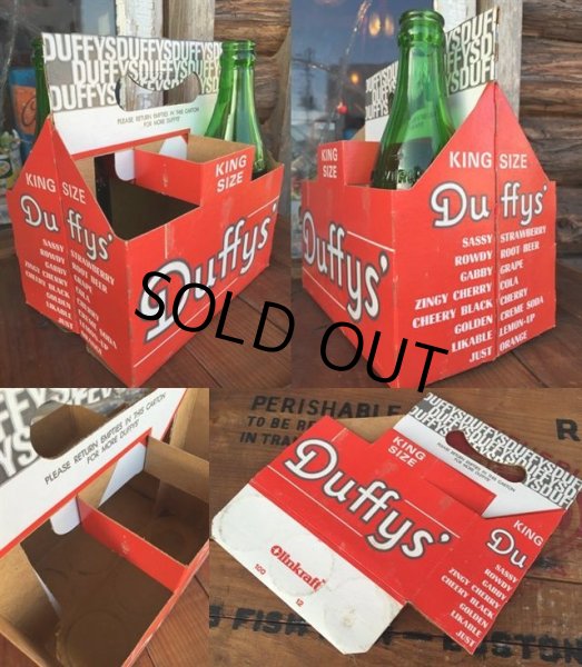 画像2: Vintage Soda 6-Pac bottles Cardboard carrying case / Duffy's (DJ917) (2)