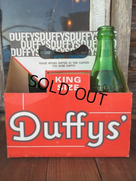 画像1: Vintage Soda 6-Pac bottles Cardboard carrying case / Duffy's (DJ917) (1)