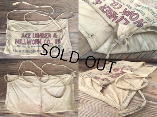 画像2: Vintage Carpenter Nail Apron / ACE LUMBER & MILLWORK (DJ968) (2)