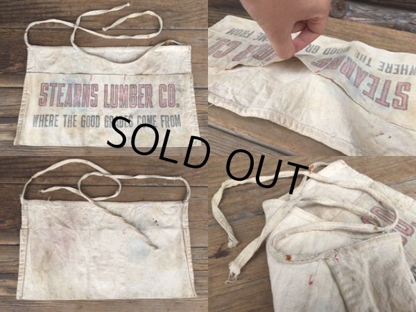 画像2: Vintage Carpenter Nail Apron / STEARNS LUMBER (DJ969) (2)