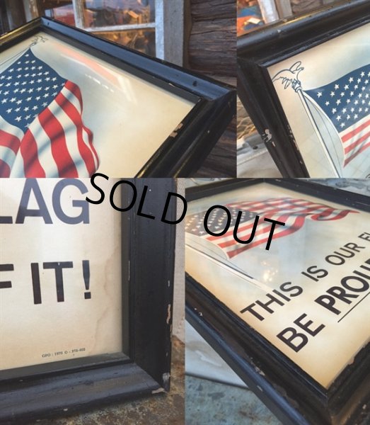 画像2: Vintage Old Glory Poster W/Frame (MA45)  (2)