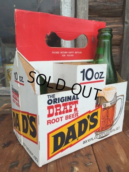 画像1: Vintage Soda 6-Pac bottles Cardboard carrying case / DAD'S (MA54) (1)