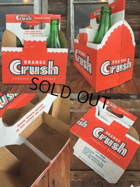 画像2: Vintage Soda 6-Pac bottles Cardboard carrying case / Crush (MA52) (2)