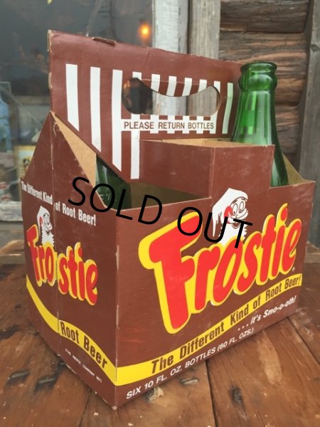 画像1: Vintage Soda 6-Pac bottles Cardboard carrying case / Frostie (MA53) (1)