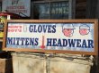 画像1: Vintage AD Poster Gloves Mittens Head Wear (MA65) (1)