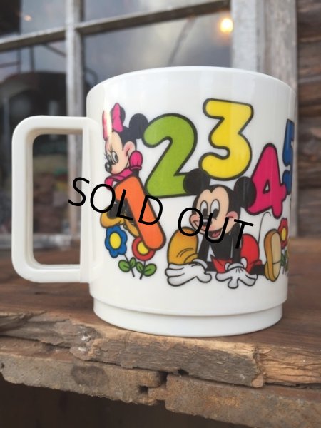 画像1: 70s Vintage Disney Plastic Mug Cup 123 (MA74) (1)