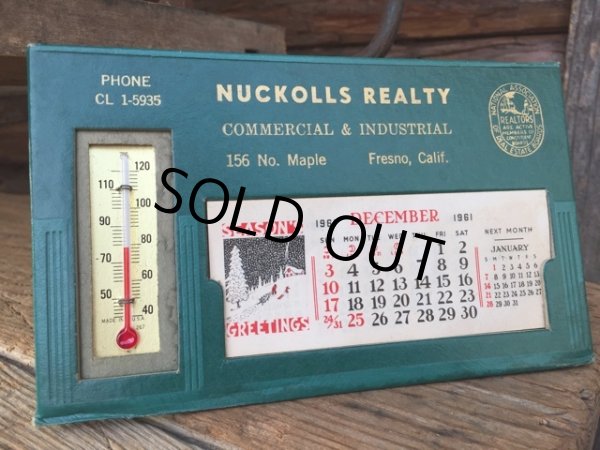 画像1: 60s Vintage AD Calender Nucklls Realty (MA93)  (1)