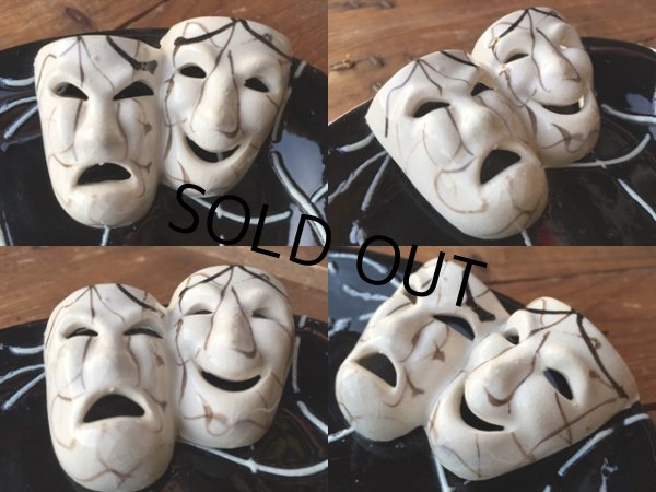 画像2: Vintage Comedy & Tragedy Ceramic Ashtray (MA124) (2)
