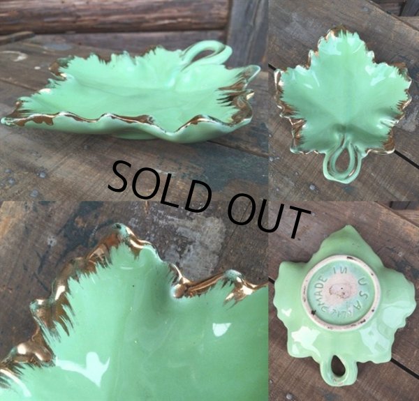 画像2: Vintage Ceramic Tray Maple (MA135) (2)