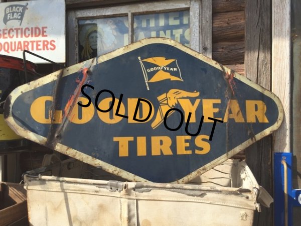 画像1: Vintage Good Year Tires Metal Sign (MA140) (1)